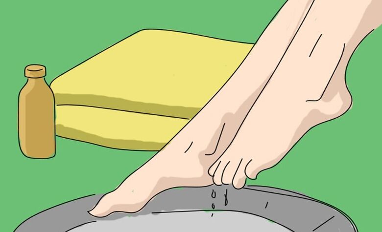 Бања со јаболков оцет против габички на нозете